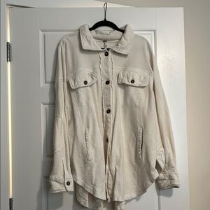 Elegant Cream Utility Jacket